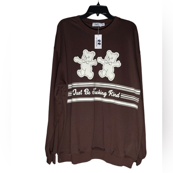 Revolve The Mayfair Group Just Be Fucking Kind Sweatshirt One Size Plus NWT - Picture 2 of 7